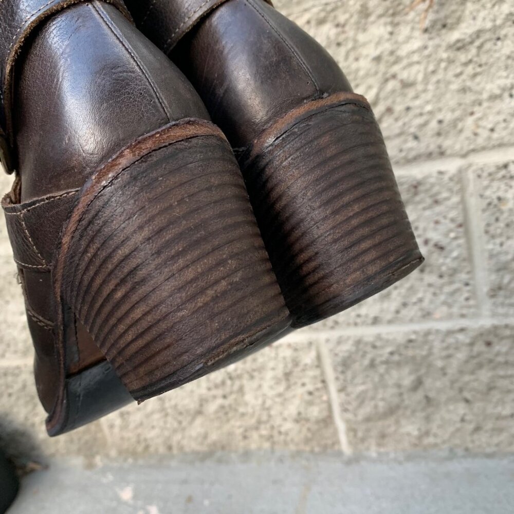 FIORENTINI + BAKER Womens Ankle Booties US 9 Euro 39 Brown Italian Buckle Boots - Picture 7 of 11